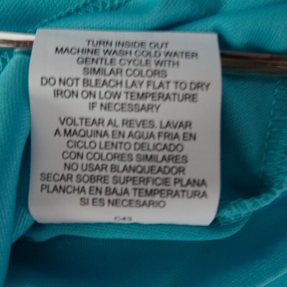 Women's Camisole Tank Top Size L Aqua Blue V-Neck Read Measurements NWOT - Picture 5 of 5